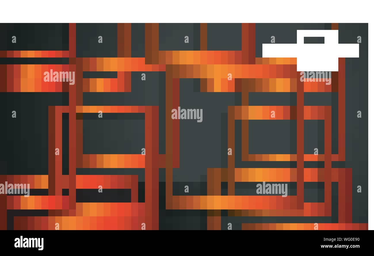Vector Modern Abstract Squares Backgrounds . with a black orange gradient. eps 10 template Stock Vector