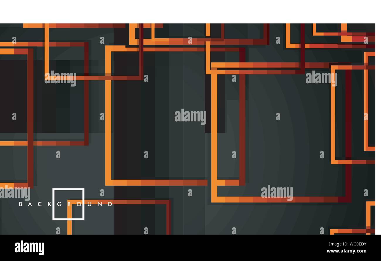 Vector Modern Abstract Squares Backgrounds . with a black red orange ...