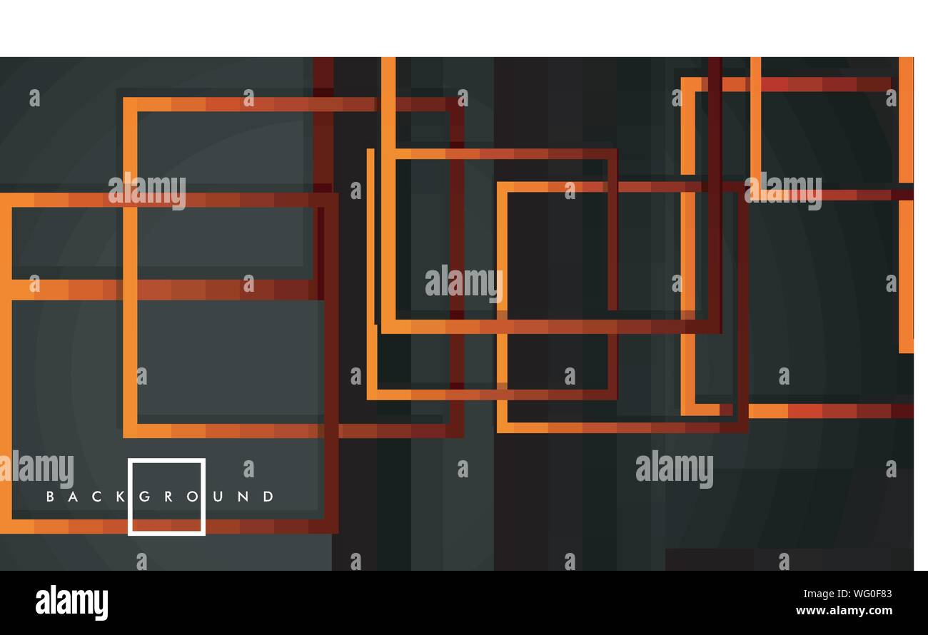 Vector Modern Abstract Squares Backgrounds . with a black red orange ...