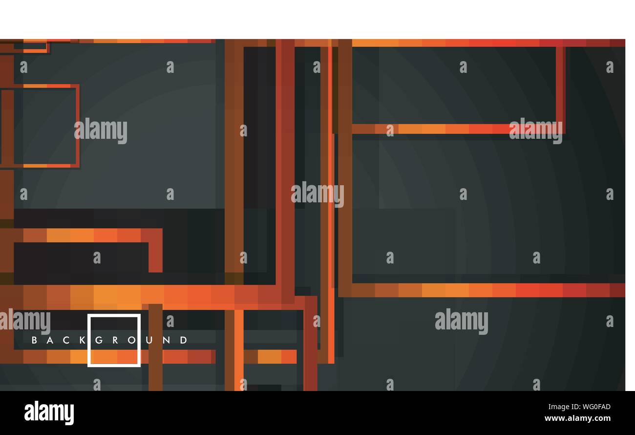 Vector Modern Abstract Squares Backgrounds . with a black orange ...