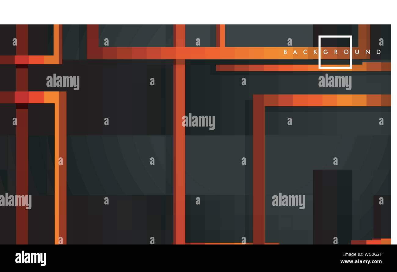 Vector Modern Abstract Squares Backgrounds . with a black orange ...