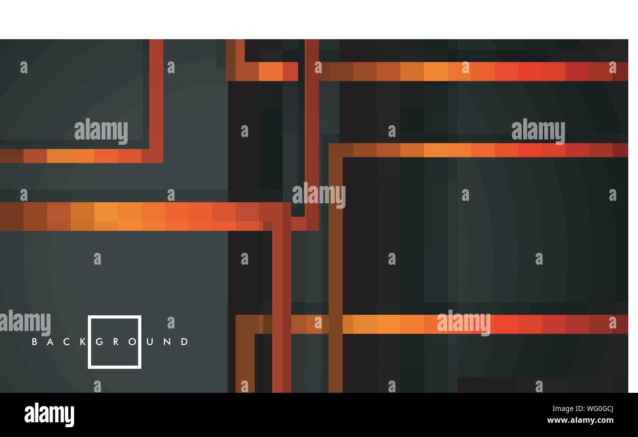 Vector Modern Abstract Squares Backgrounds . with a black orange ...
