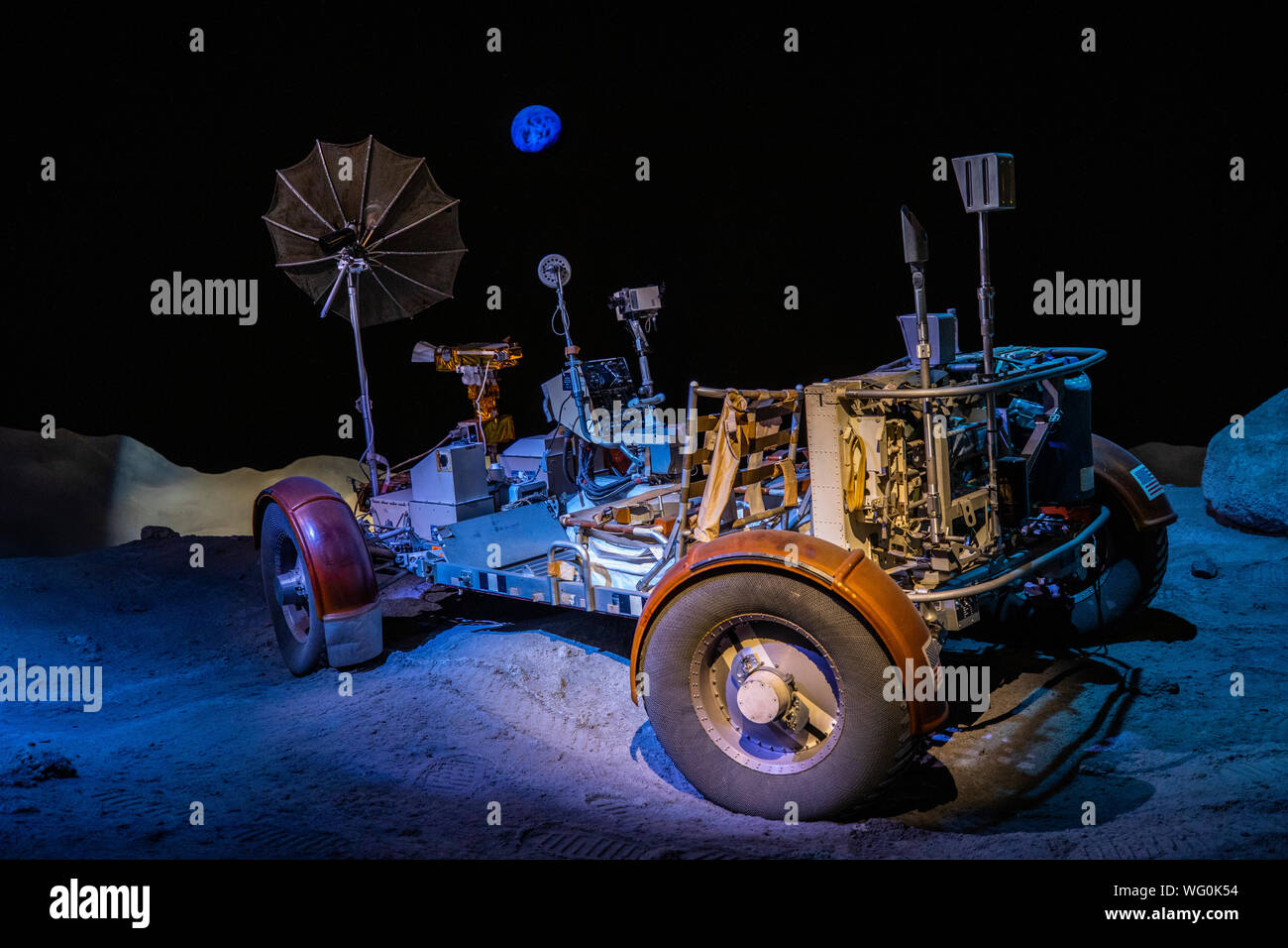 Lunar Exploration at NASA Johnson Space Center, Houston, Texas Stock Photo