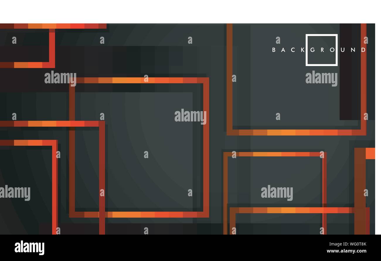 Vector Modern Abstract Squares Backgrounds . with a black orange ...