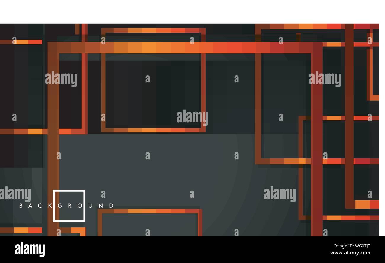 Vector Modern Abstract Squares Backgrounds . with a black orange ...