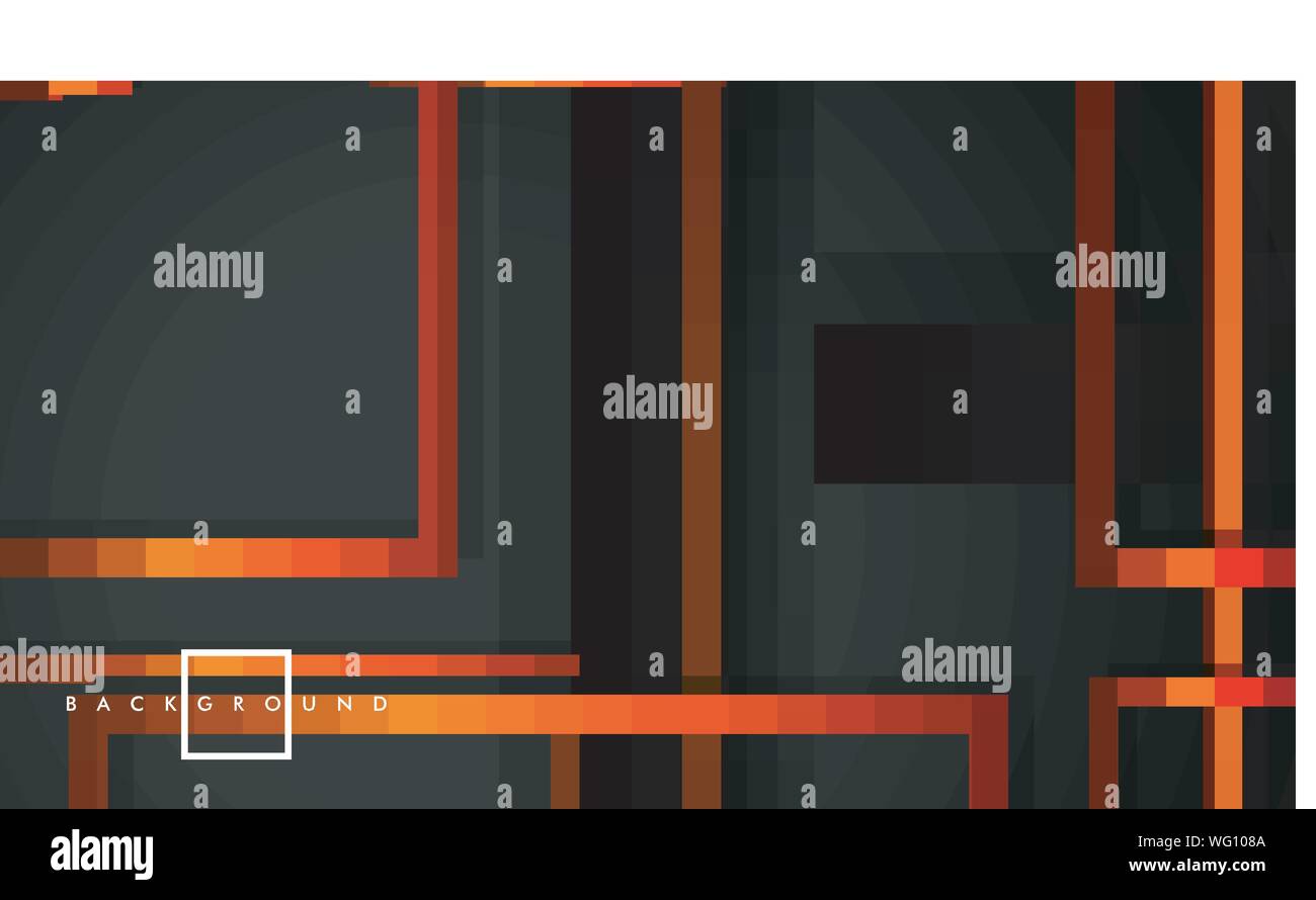 Vector Modern Abstract Squares Backgrounds . with a black orange ...