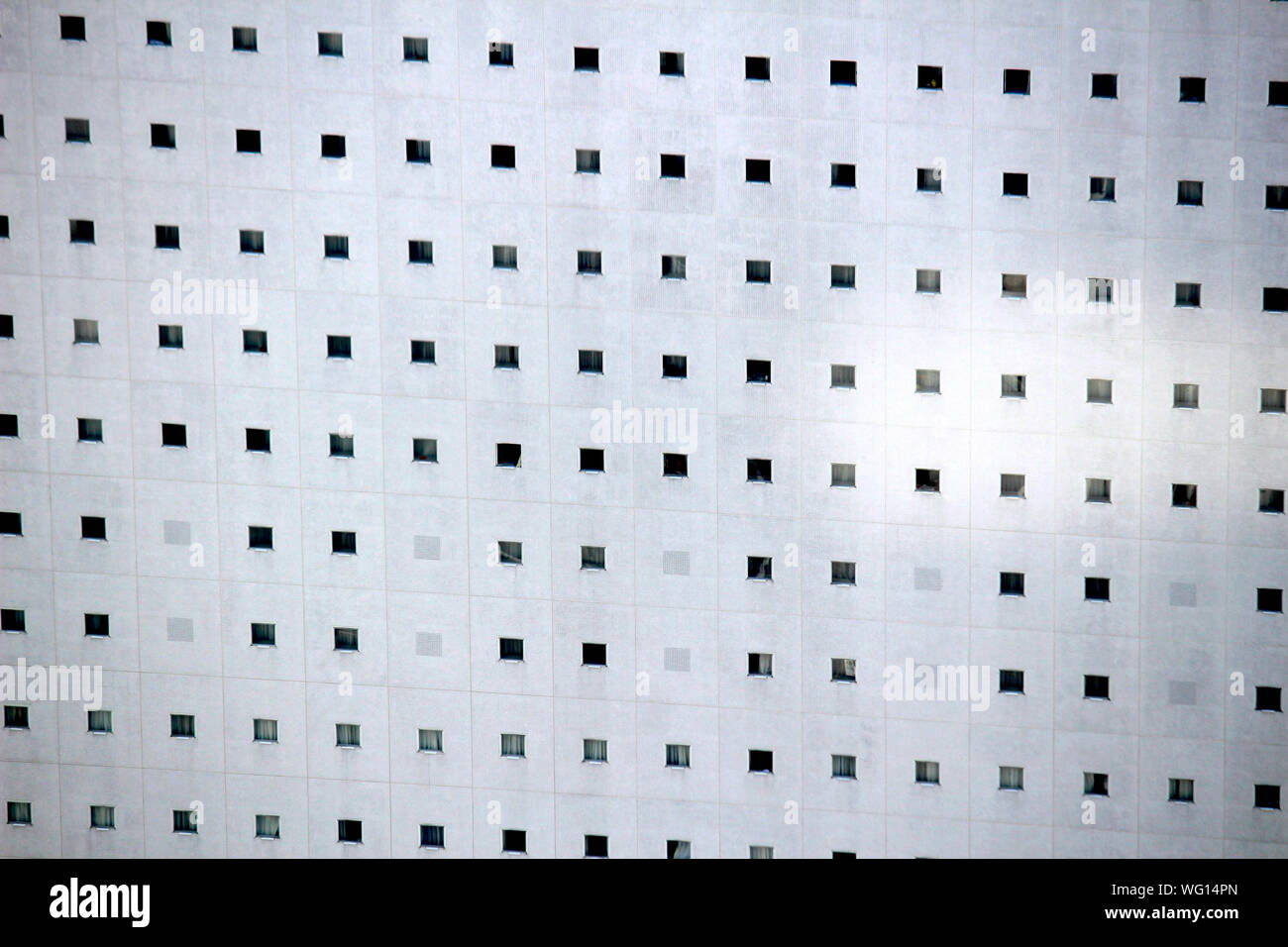 White wall texture of skyscraper Stock Photo