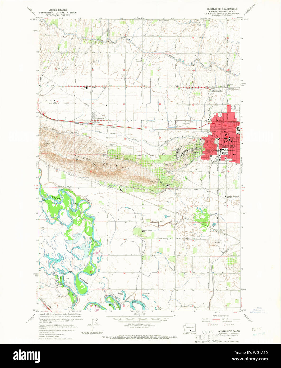 Map of sunnyside washington hires stock photography and images Alamy