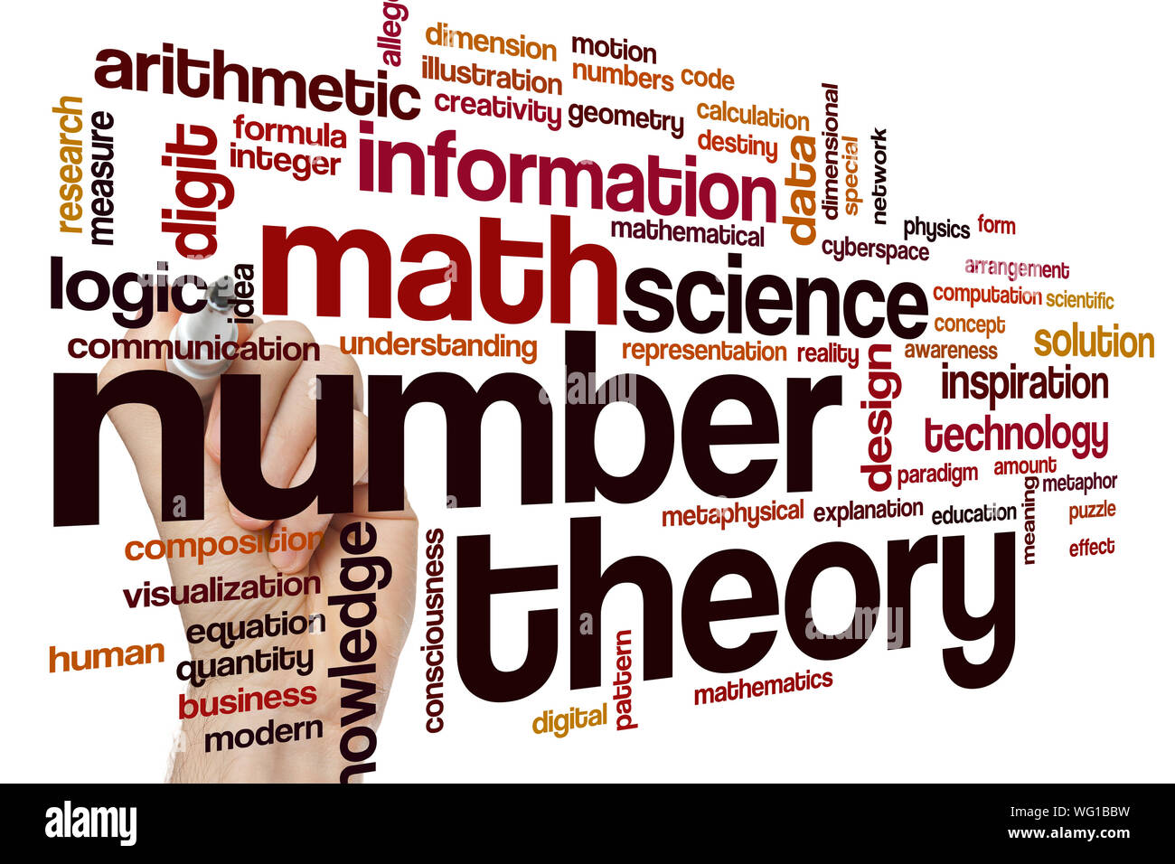 Number theory word cloud concept stock photo alamy