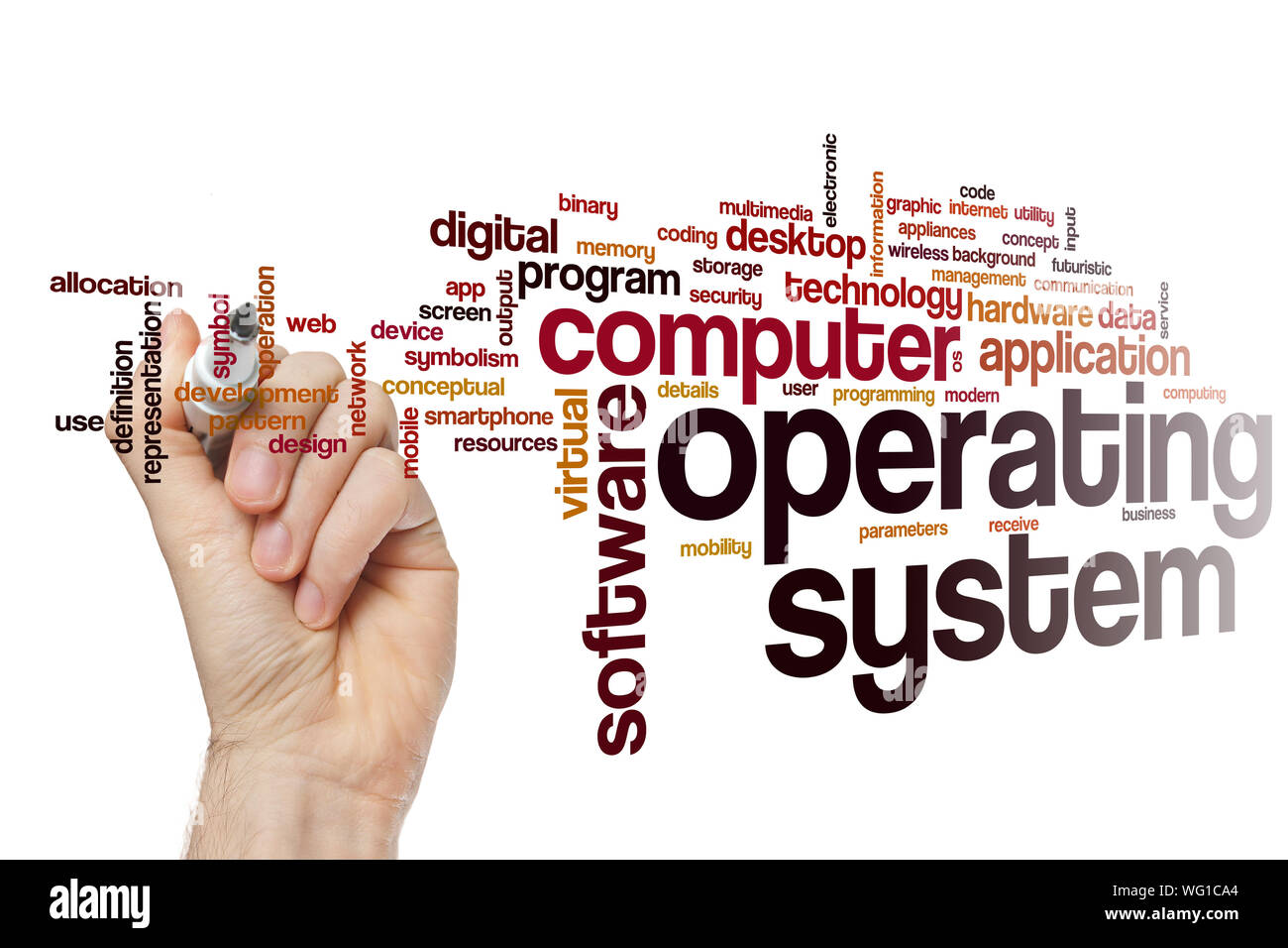 User operating device Cut Out Stock Images & Pictures - Alamy