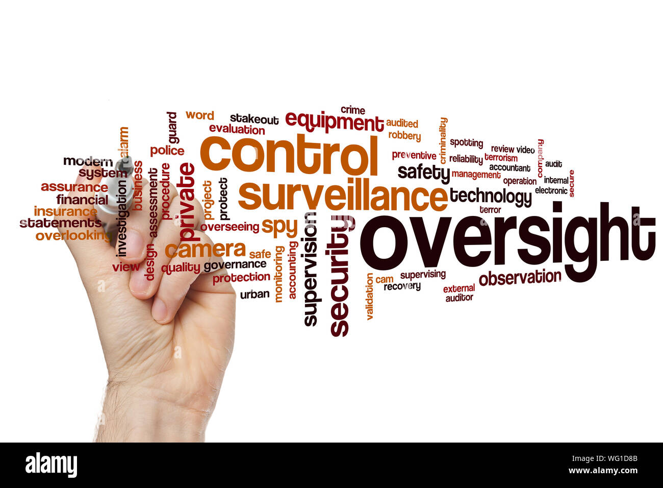 Oversight word cloud concept Stock Photo