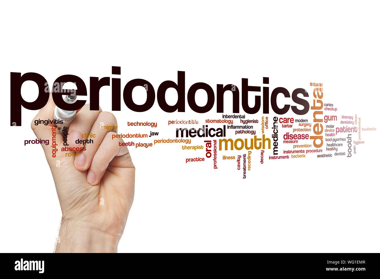 Periodontics word cloud concept Stock Photo