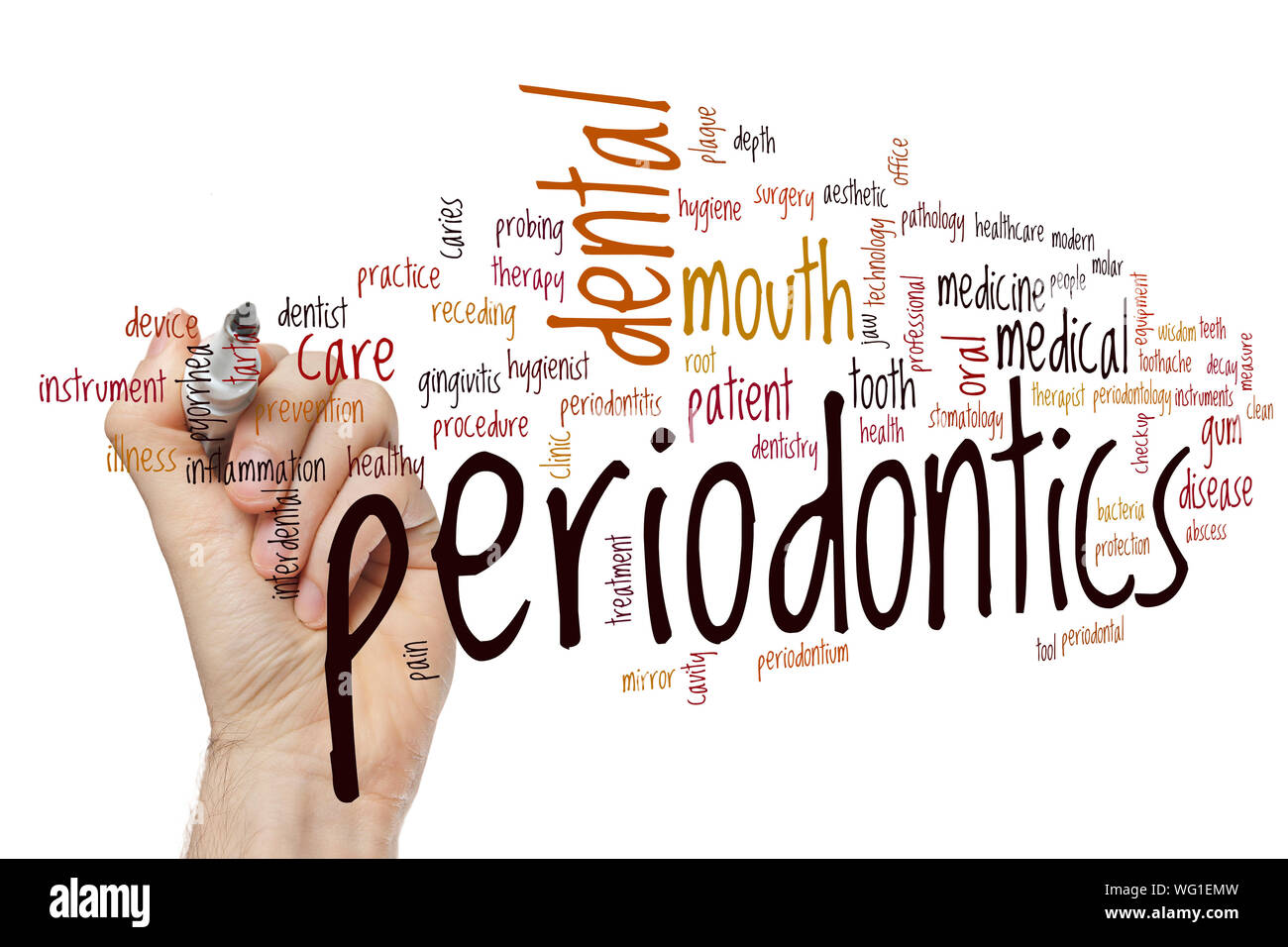 Periodontics word cloud concept Stock Photo