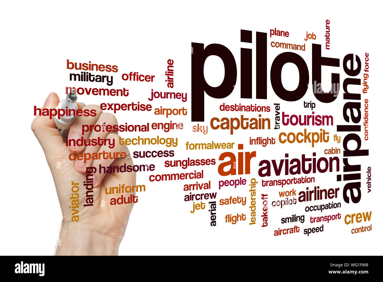 Pilot word cloud concept Stock Photo Alamy