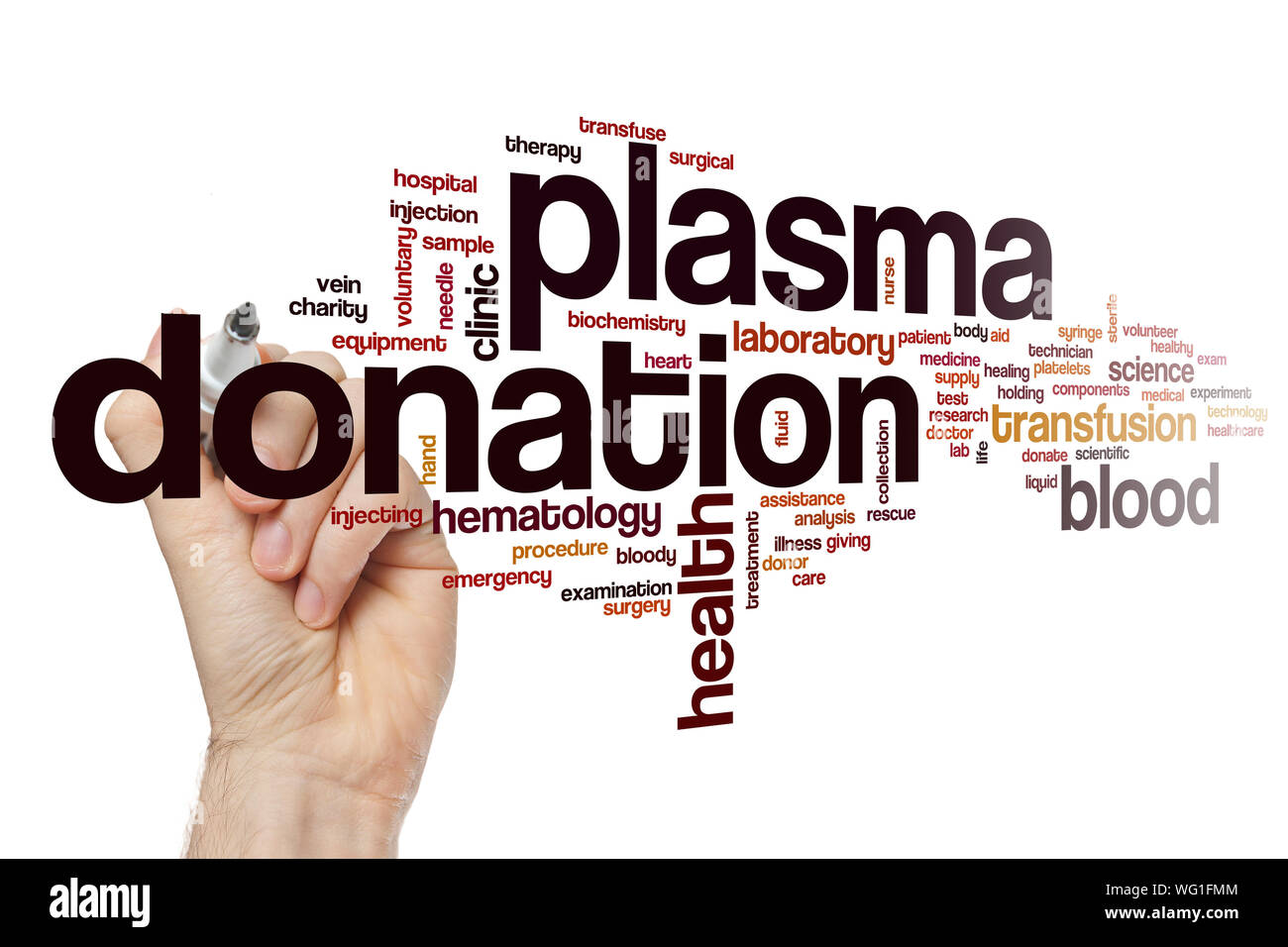 Plasma donation word cloud concept Stock Photo Alamy
