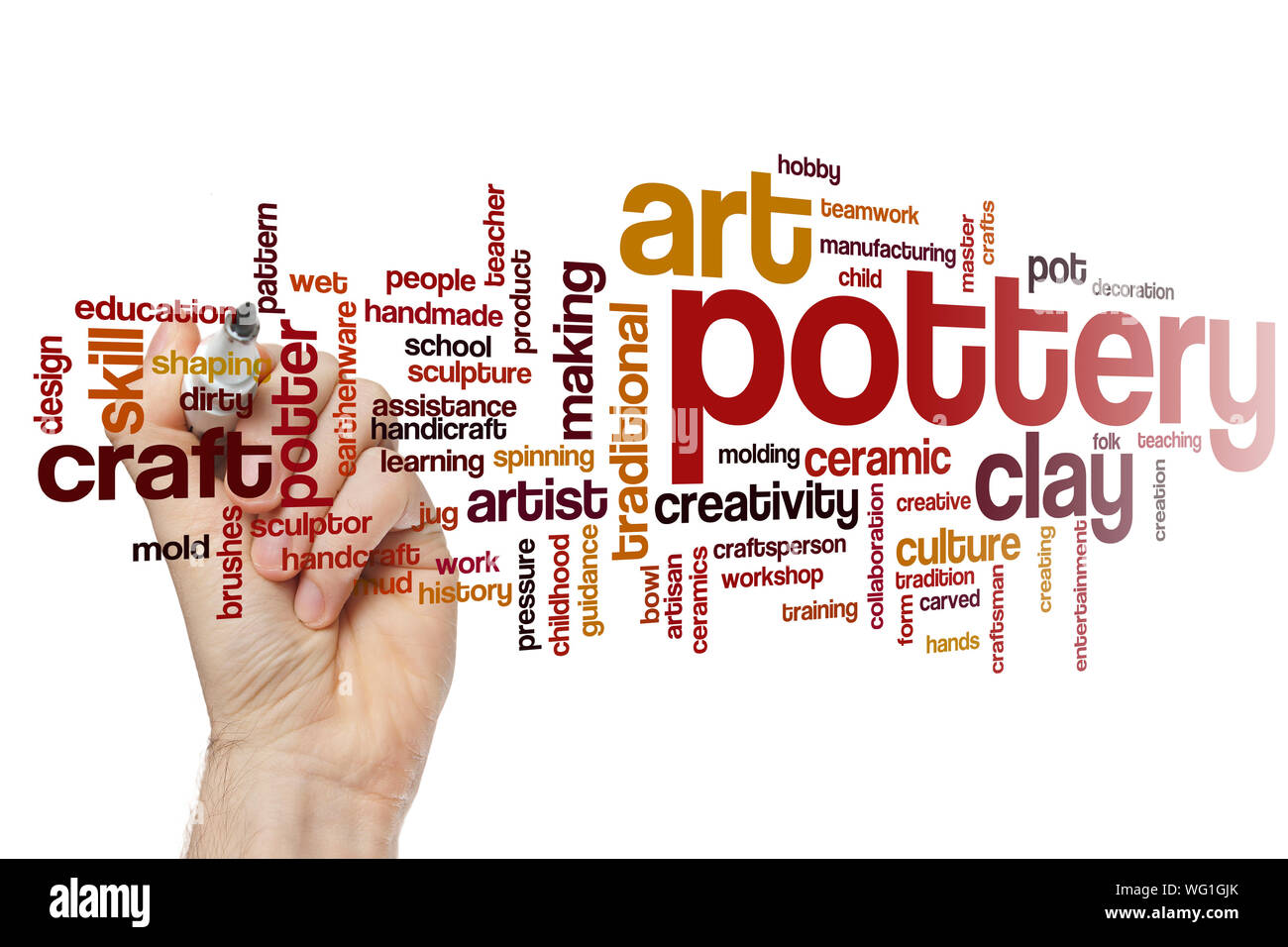 Pottery word cloud concept Stock Photo Alamy
