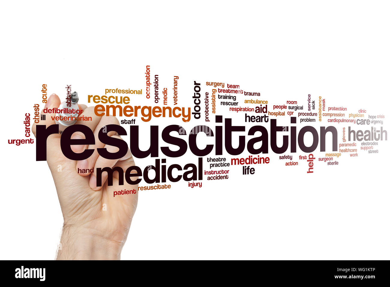 Resuscitation word cloud concept Stock Photo