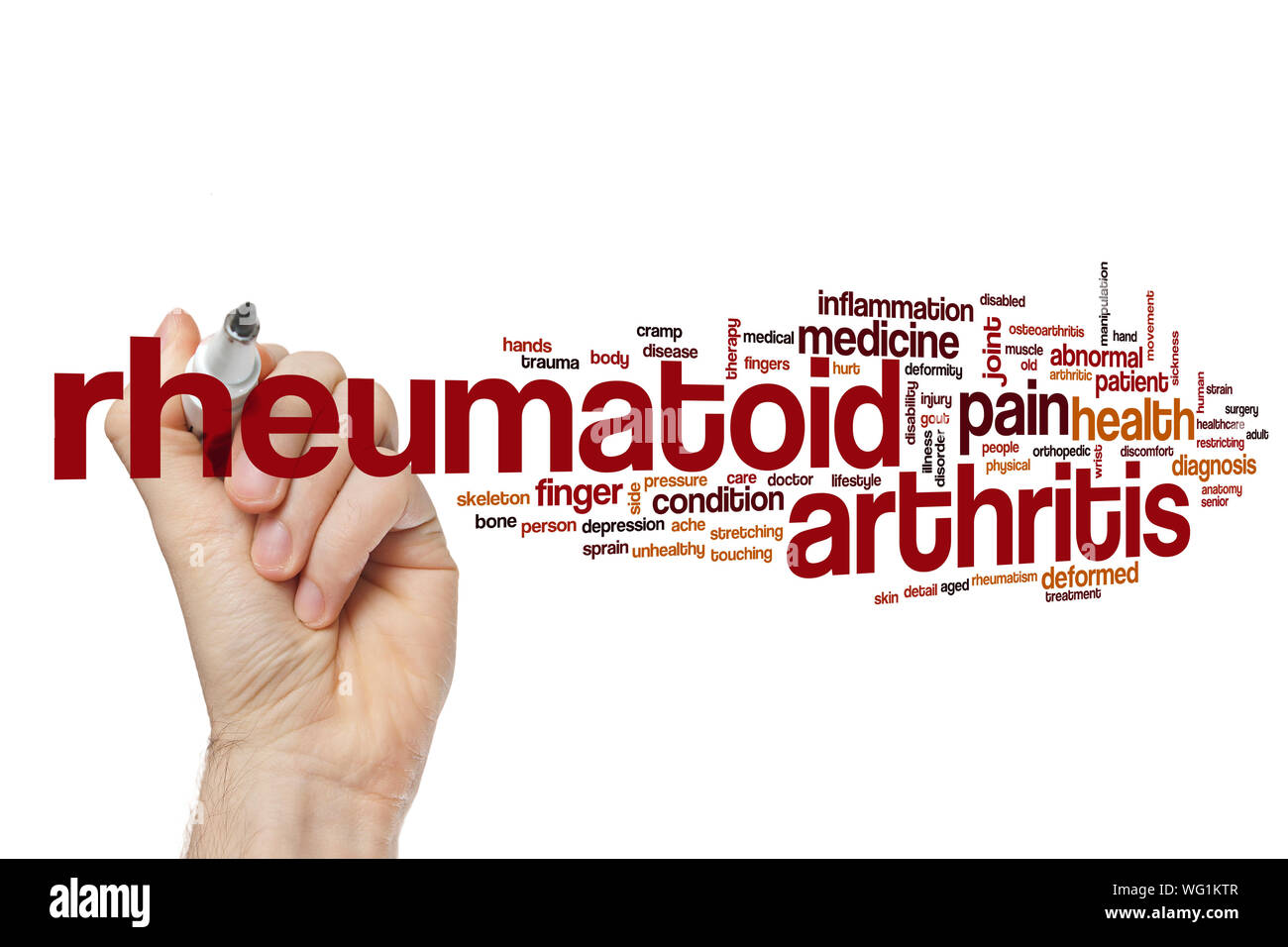 Rheumatoid arthritis word cloud concept Stock Photo Alamy