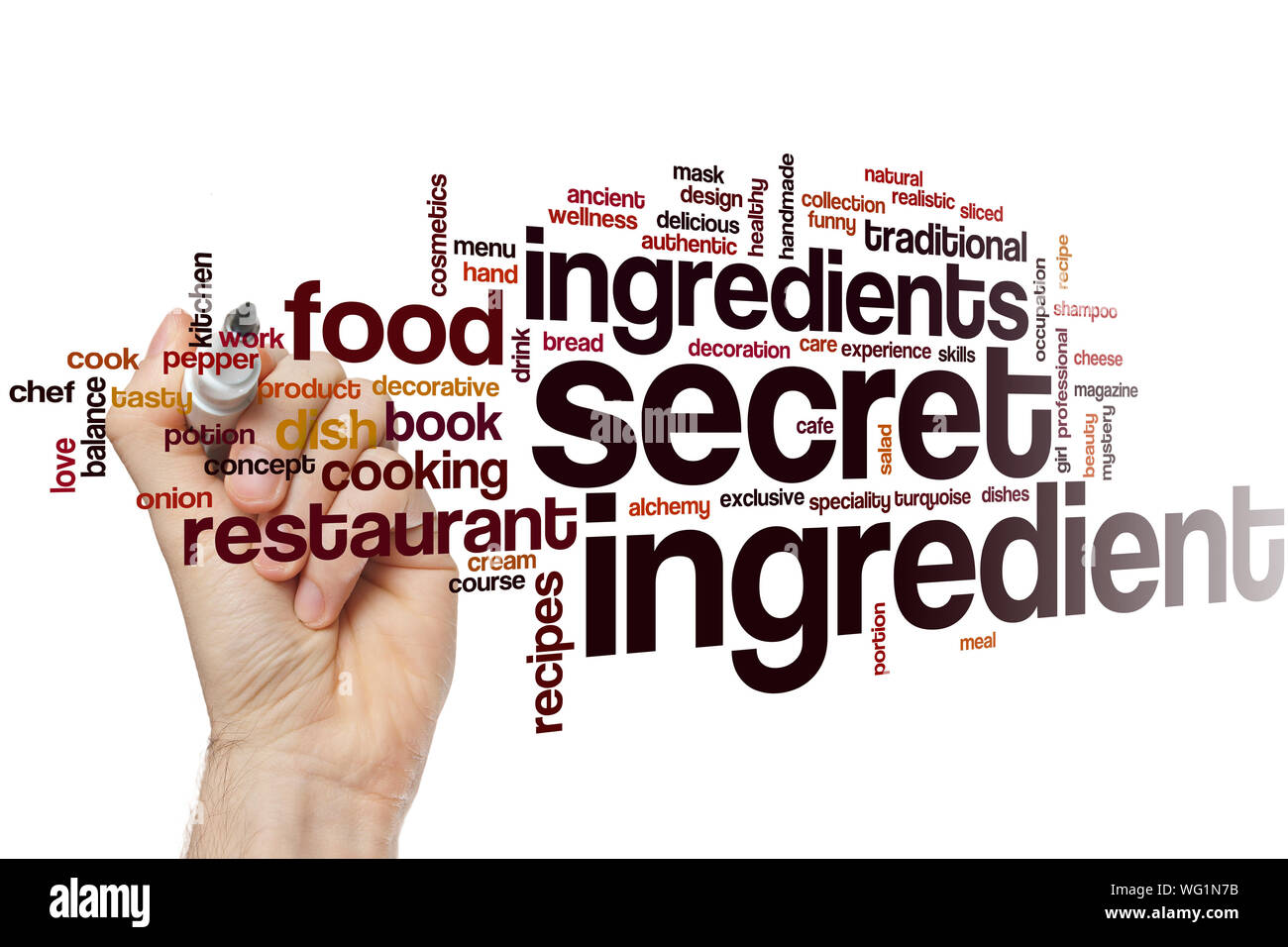Secret ingredient word cloud concept Stock Photo Alamy
