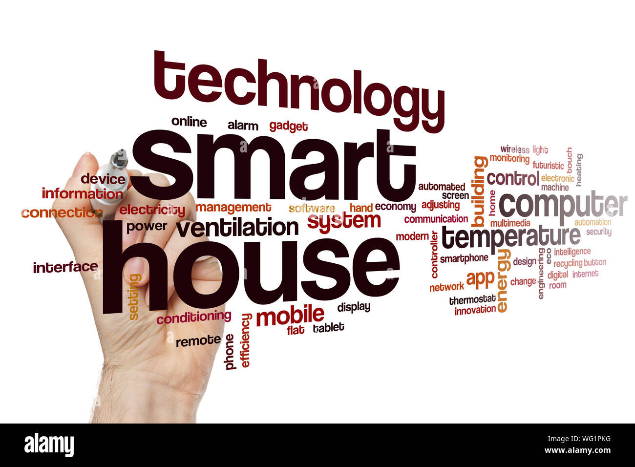 Smart house word cloud concept Stock Photo
