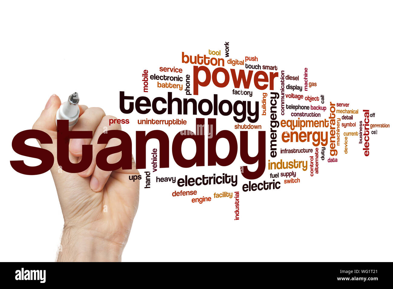 Standby word cloud concept Stock Photo Alamy