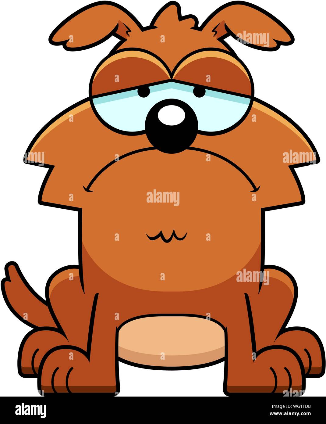 A Cartoon Illustration Of A Dog Looking Depressed Stock Vector Image Art Alamy