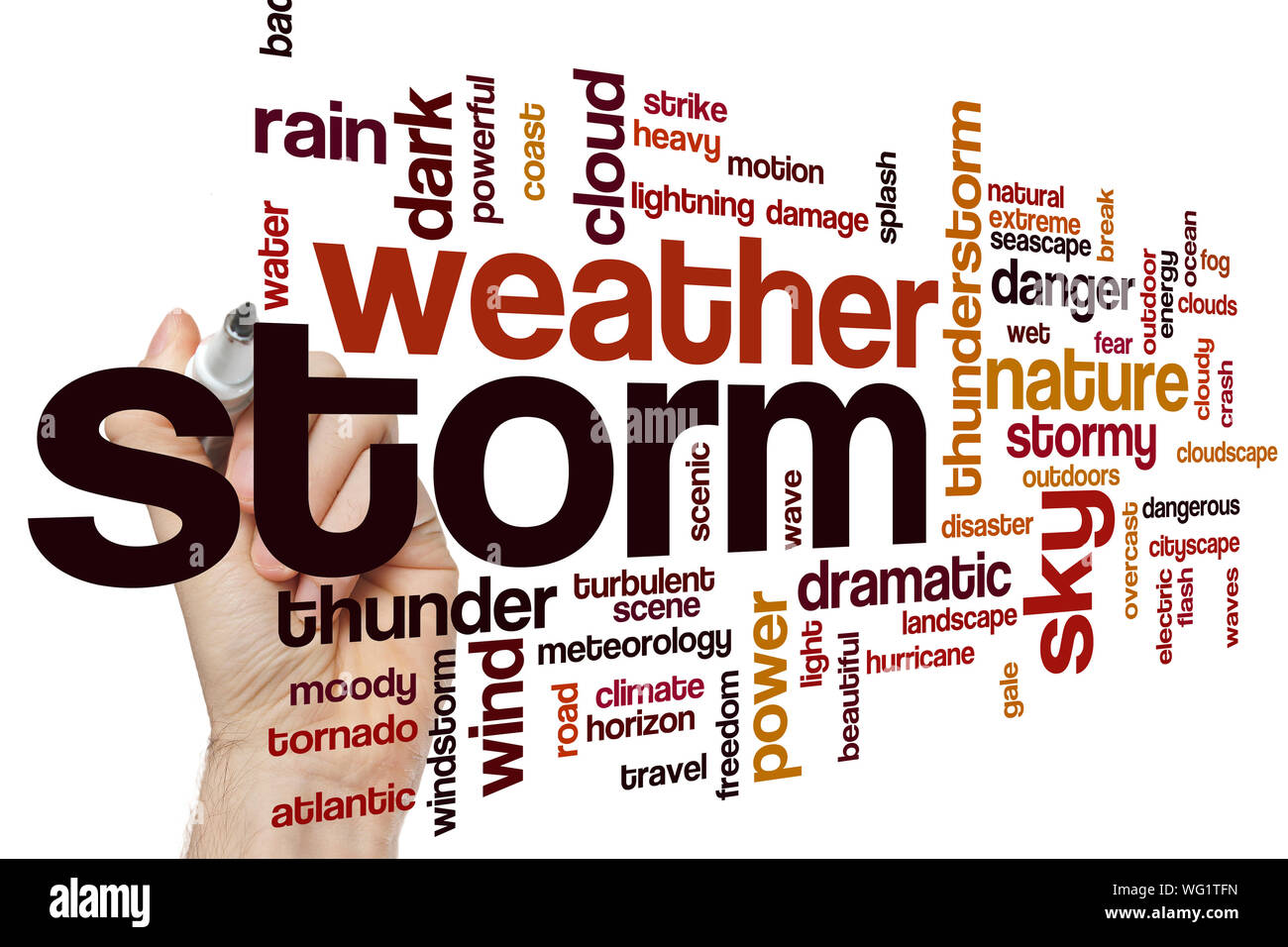 Storm word cloud concept Stock Photo