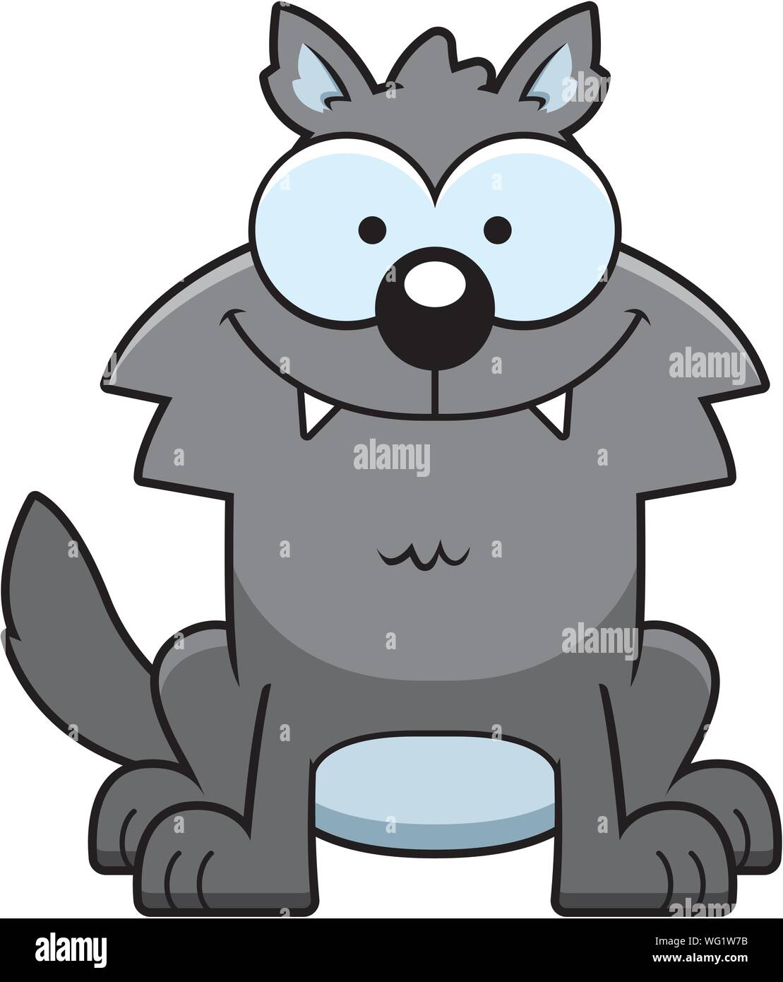 A cartoon illustration of a wolf smiling Stock Vector Image & Art - Alamy