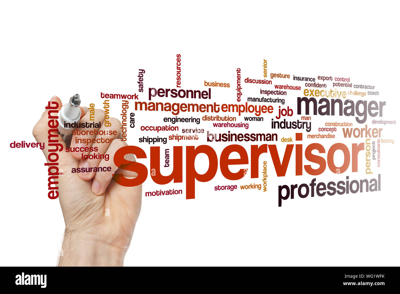 Supervisor word cloud concept Stock Photo Alamy