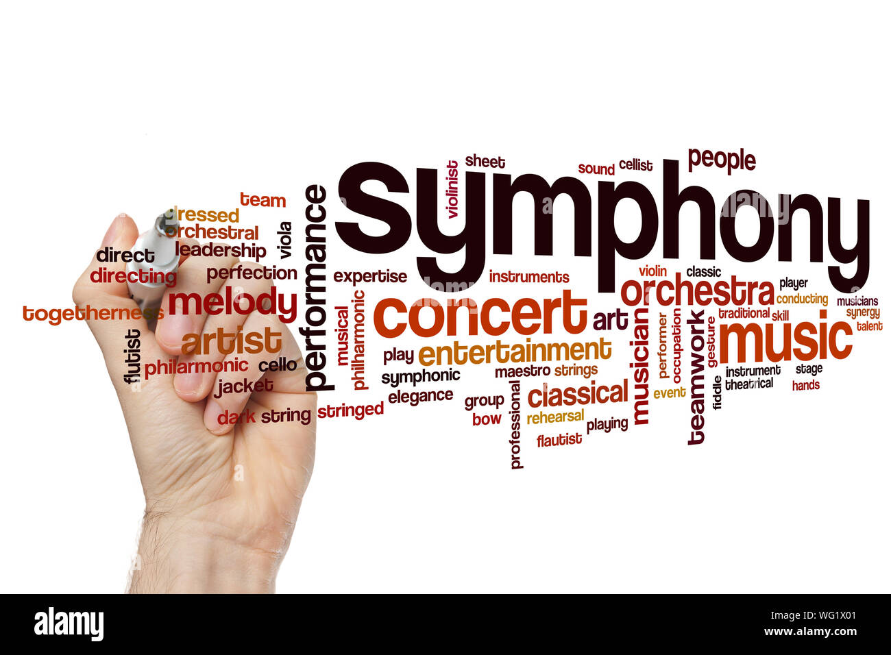 Symphony word cloud concept Stock Photo Alamy