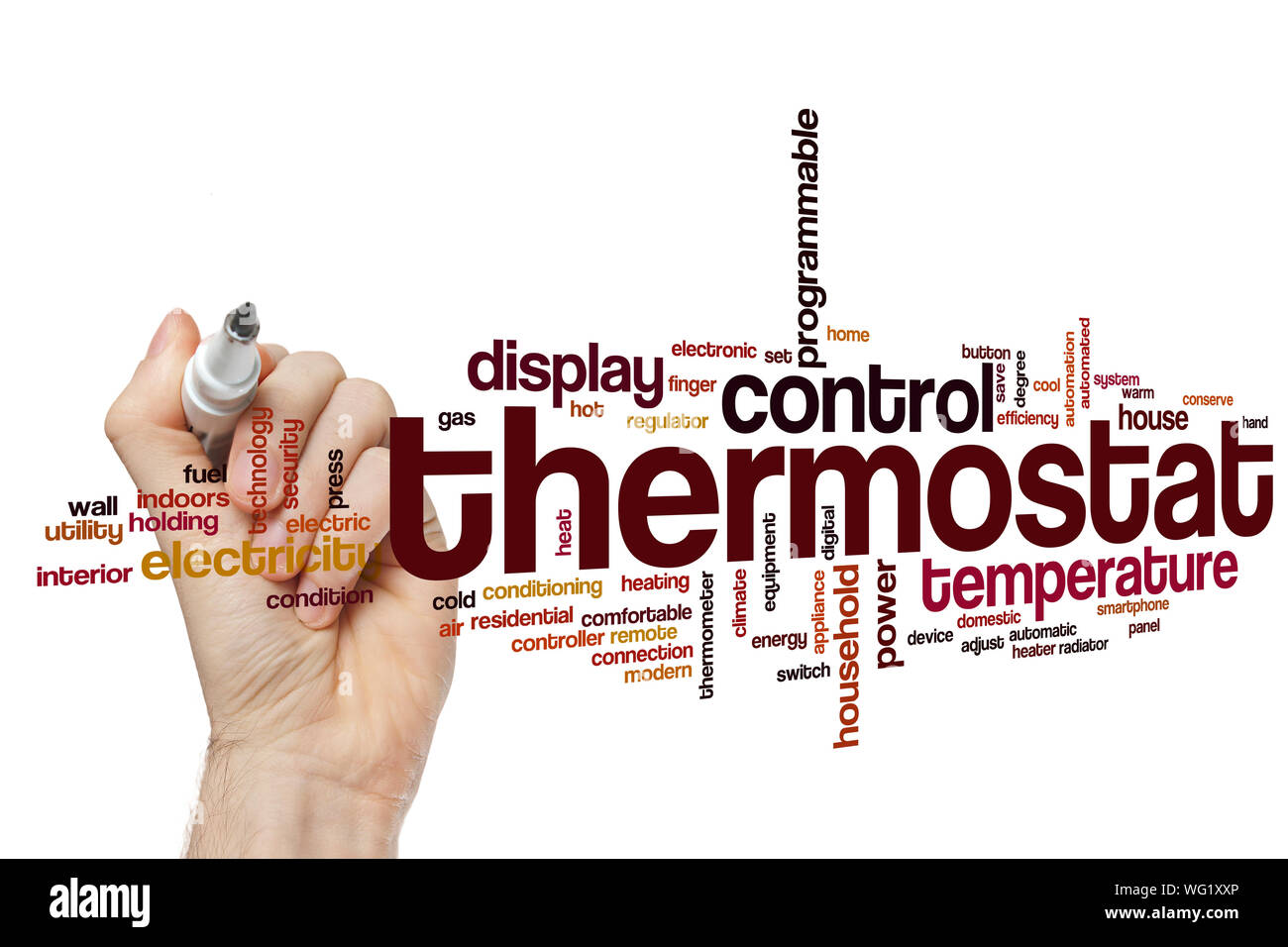 Thermostat word cloud concept Stock Photo