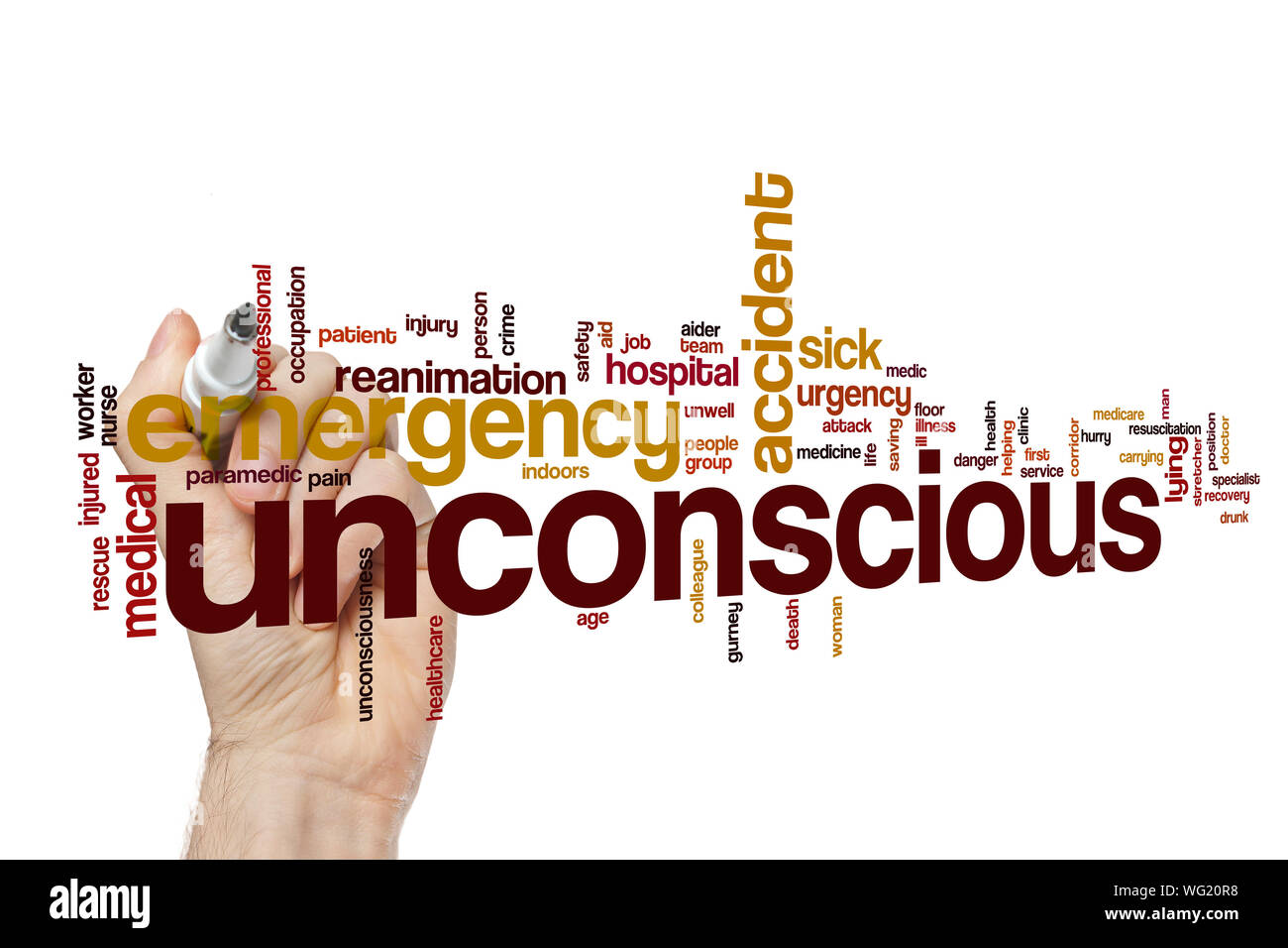 Unconscious word cloud concept Stock Photo