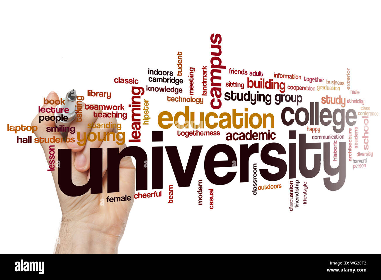 University word cloud concept Stock Photo