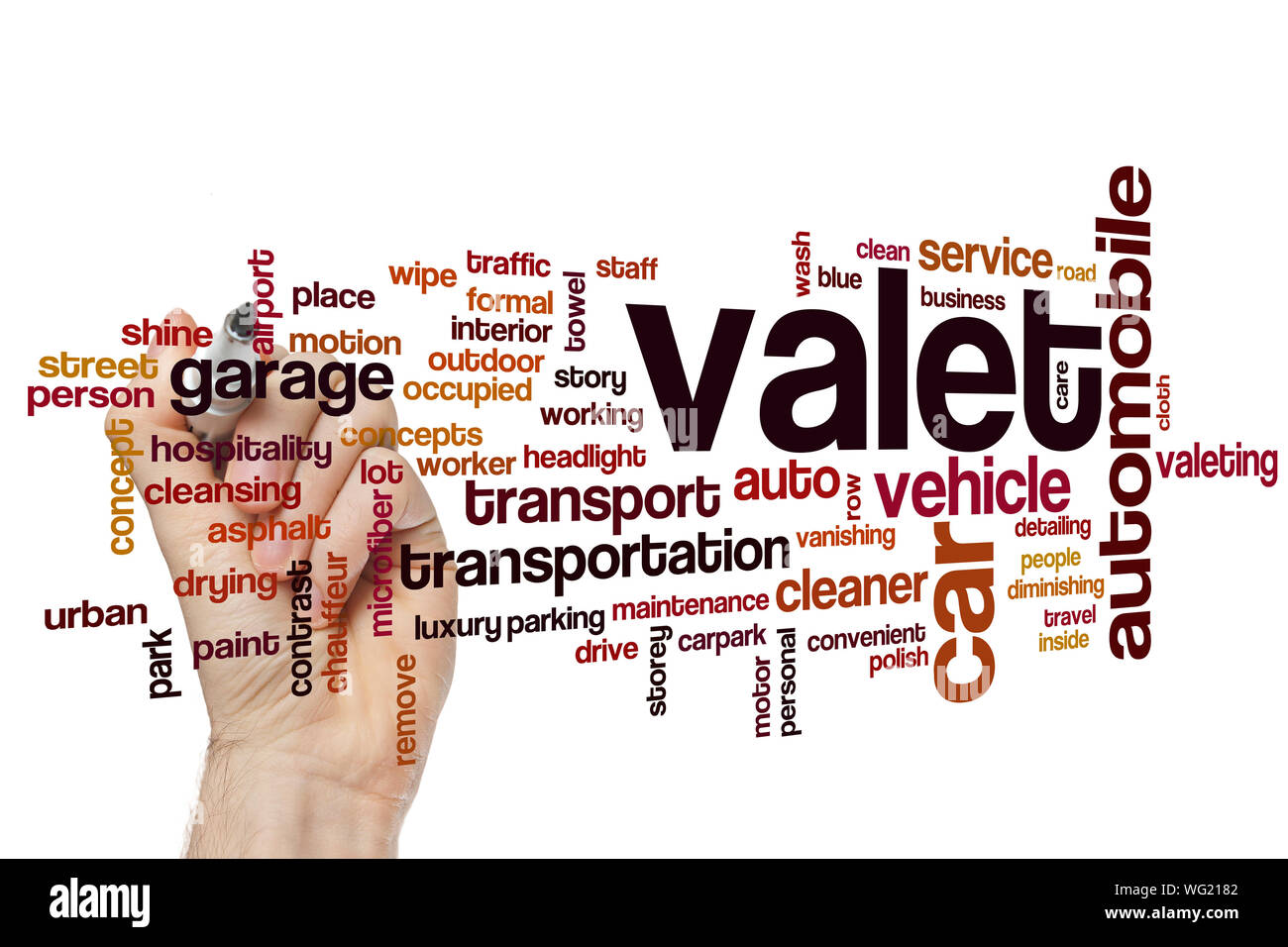 Valet word cloud concept Stock Photo Alamy