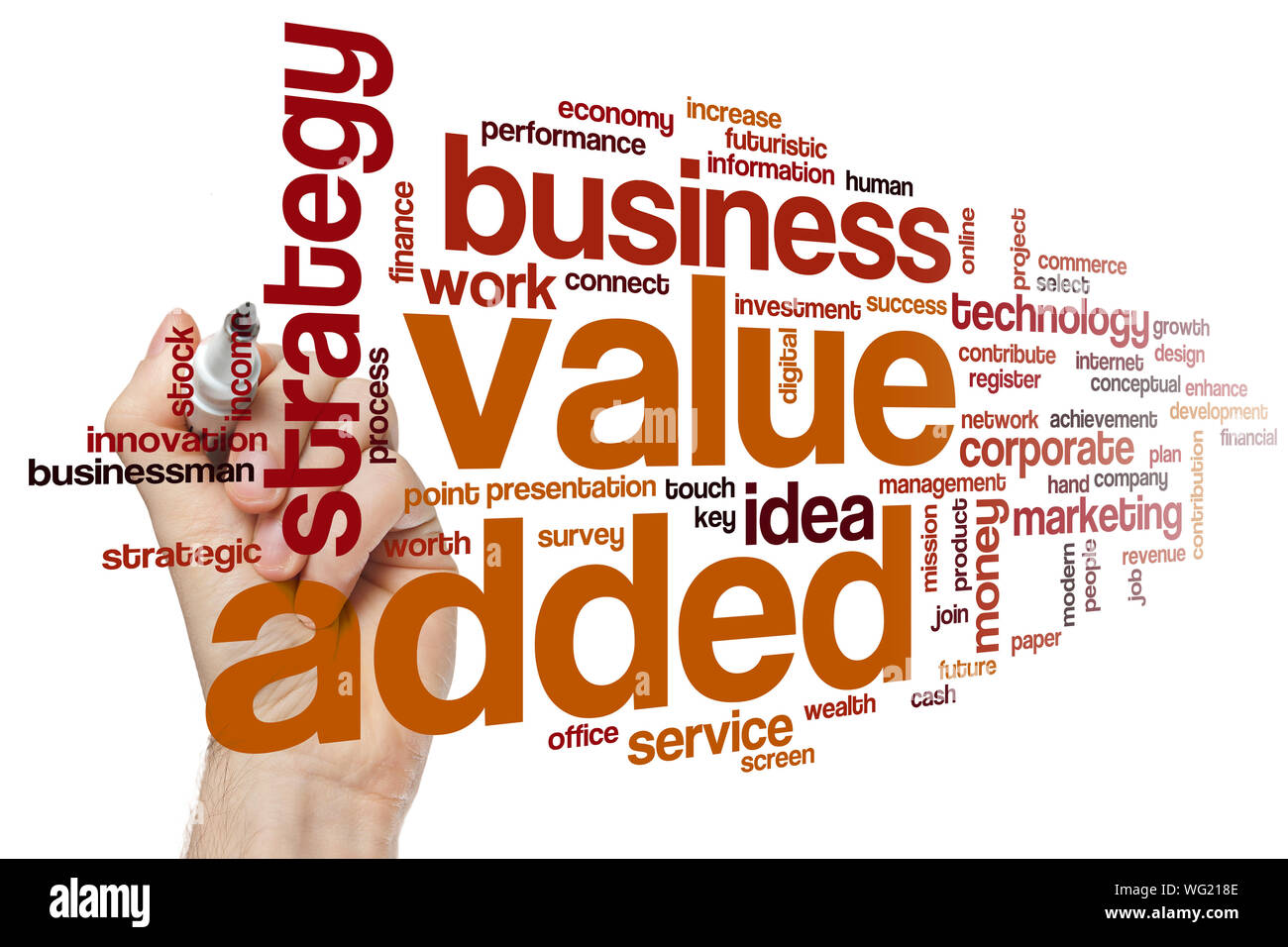 Value added word cloud concept Stock Photo