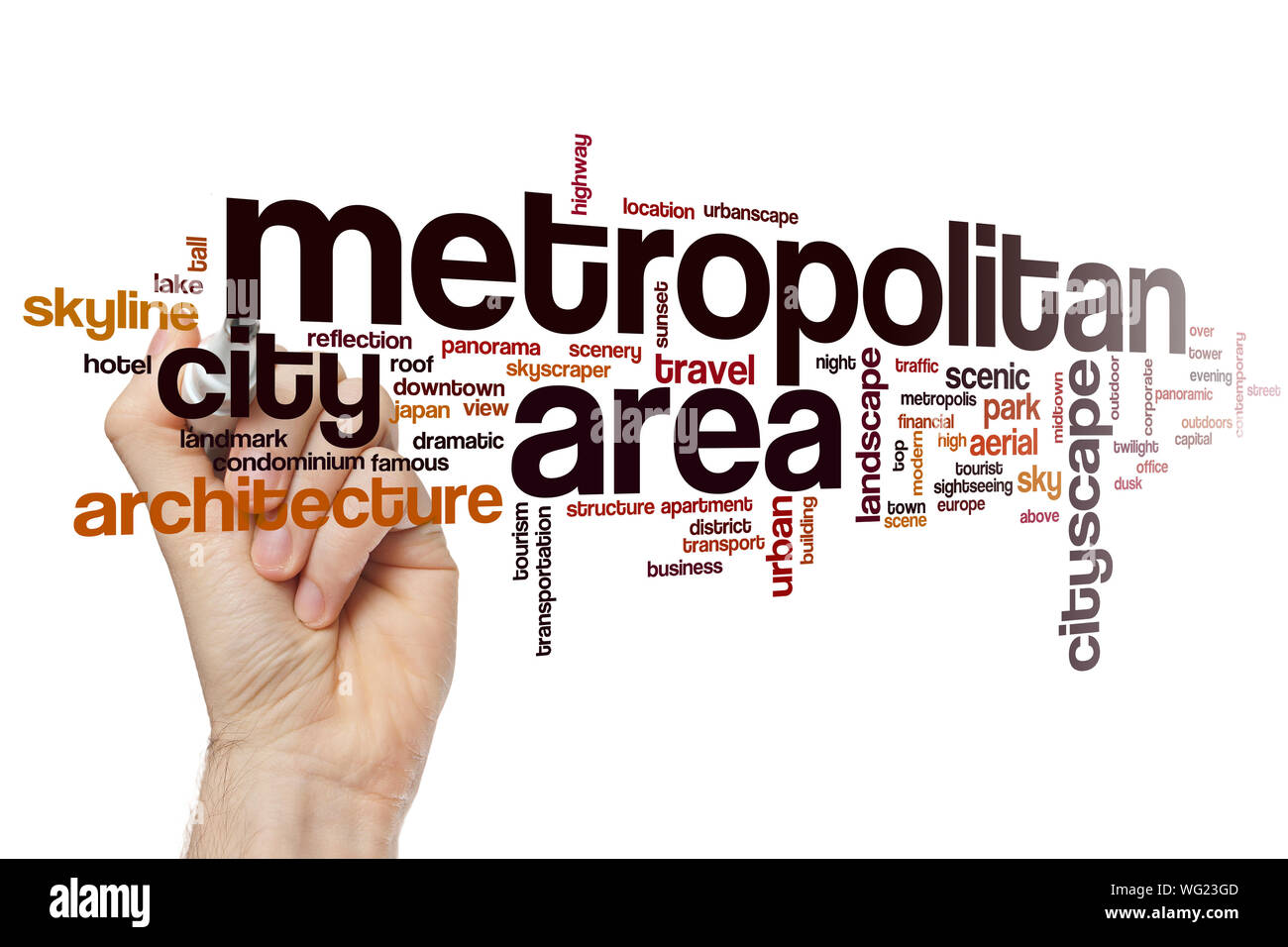 metropolitan-area-word-cloud-concept-stock-photo-alamy