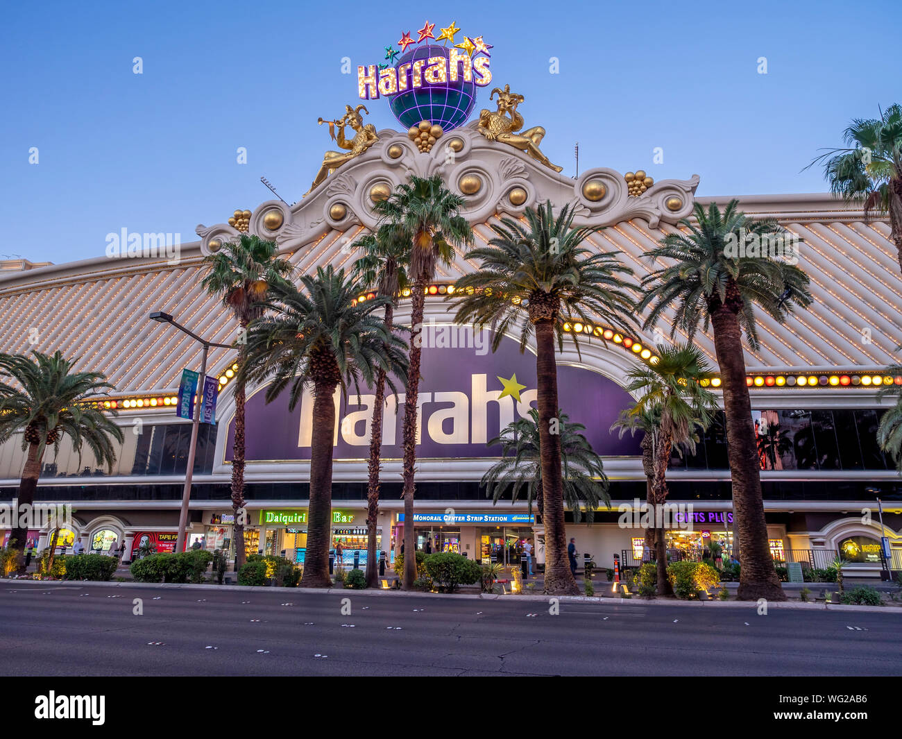 Las Vegas, Nevada / USA - June 7, 2018: Harrah's Hotel and Casino Sign ...
