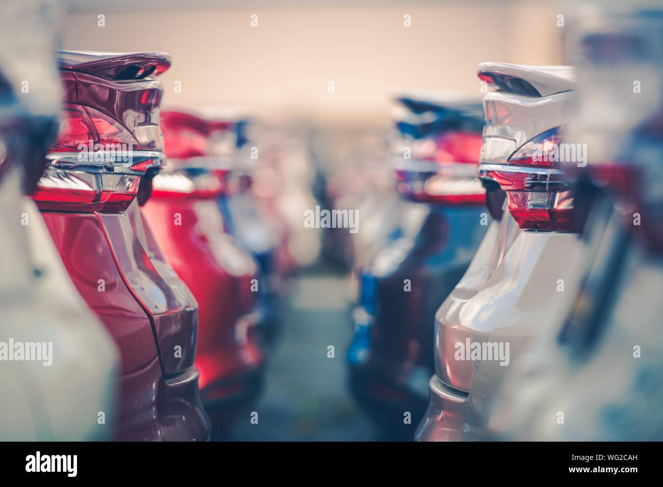 Close-up Of Cars Parked In Basement Stock Photo