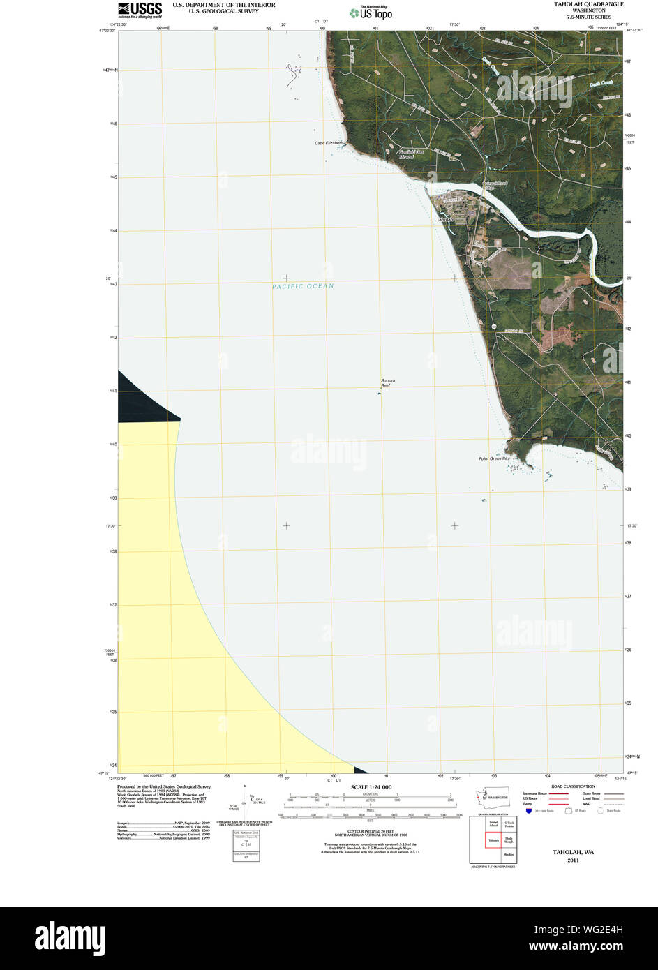 Map of taholah washington Cut Out Stock Images & Pictures Alamy