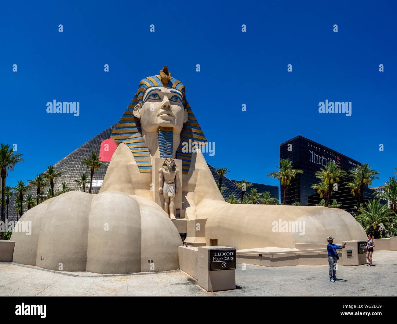 Statue of the Sphinx outside the famous Luxor Hotel on Las Vegas