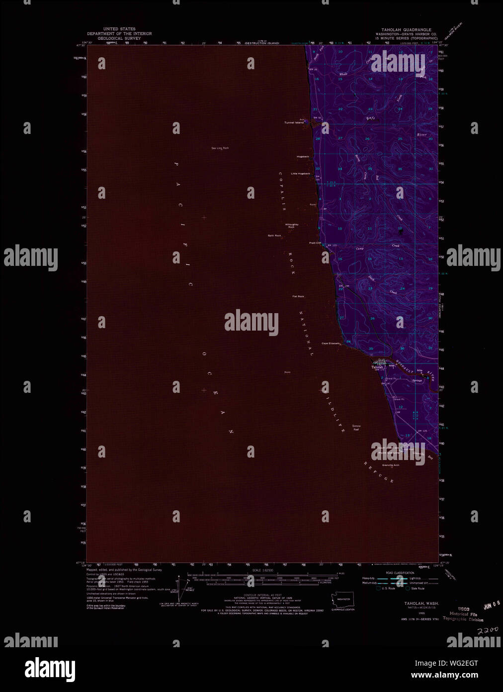Taholah washington map hires stock photography and images Alamy