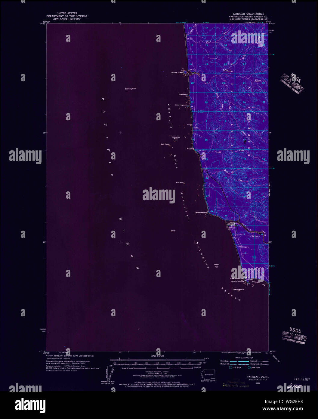 Taholah washington map hires stock photography and images Alamy