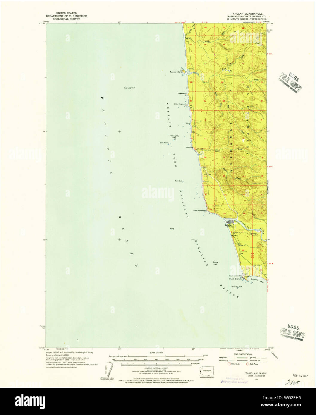 Taholah washington state map hires stock photography and images Alamy