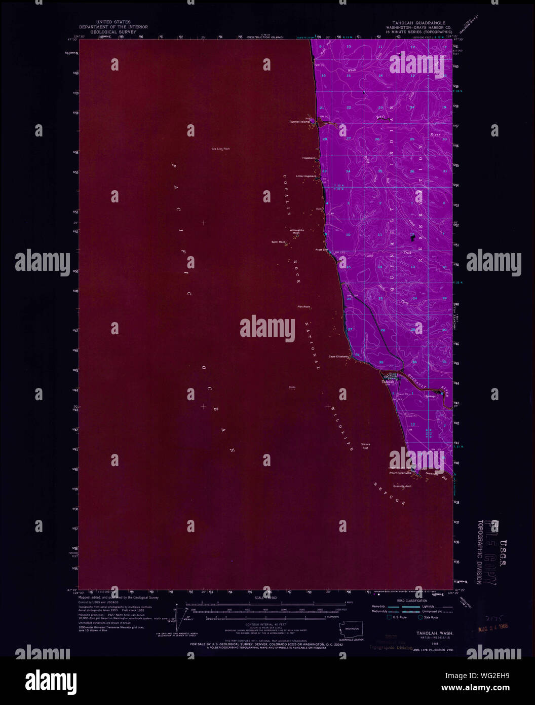 Taholah washington state map hires stock photography and images Alamy