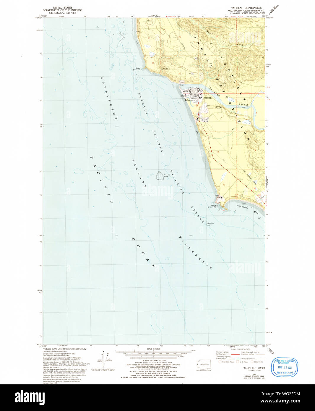 Map of taholah washington Cut Out Stock Images & Pictures Alamy