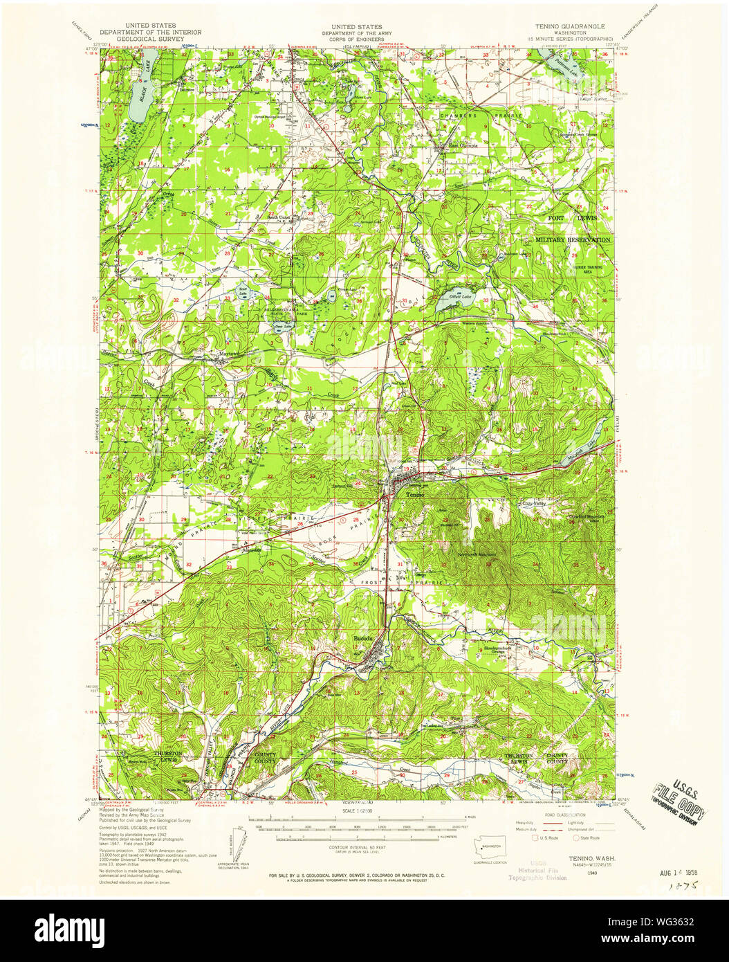 Tenino washington state map hires stock photography and images Alamy