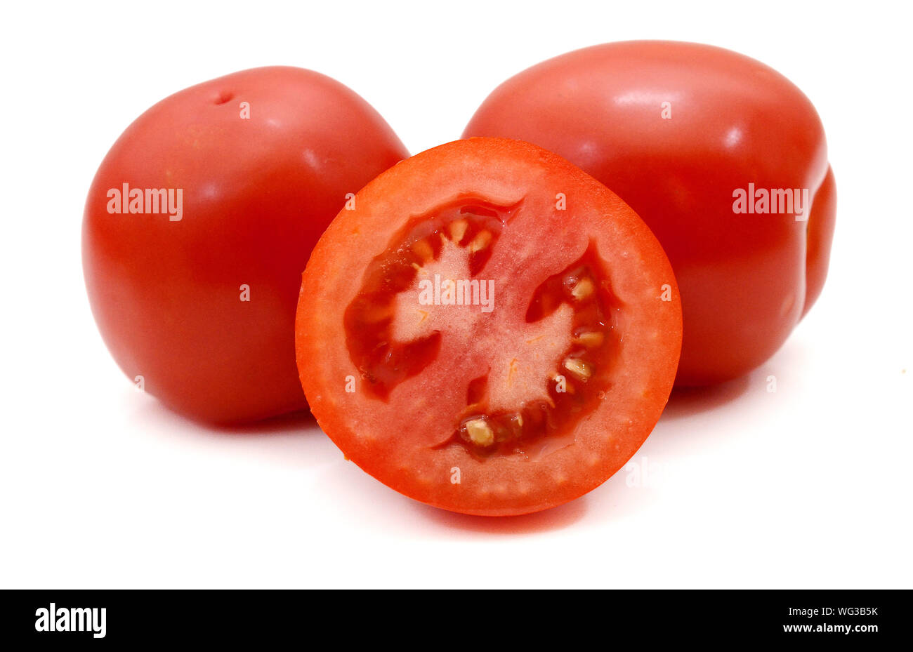 Tomato isolated on white background with clipping path Stock Photo