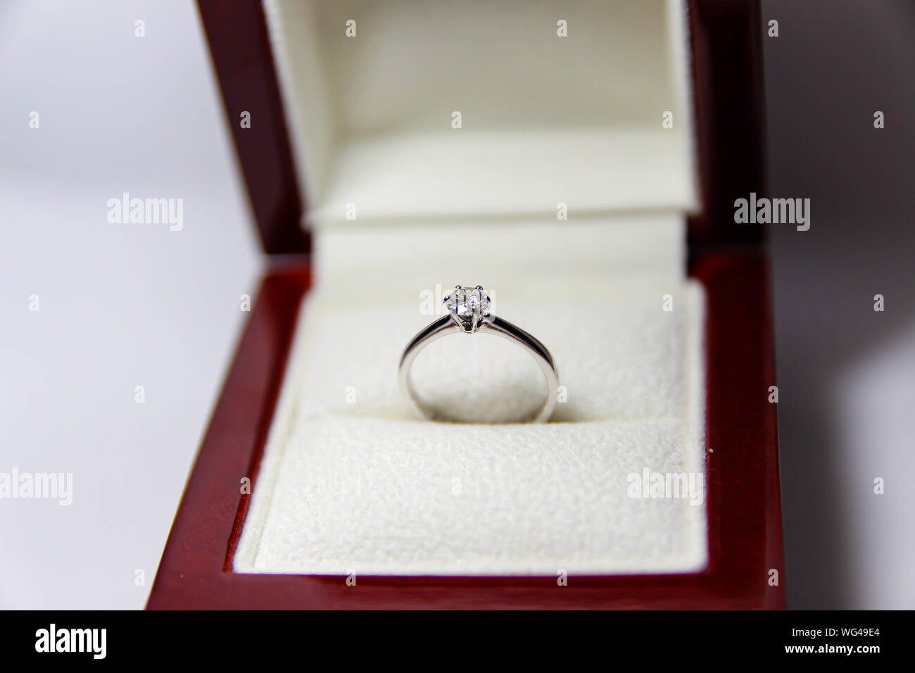 engagement ring with box