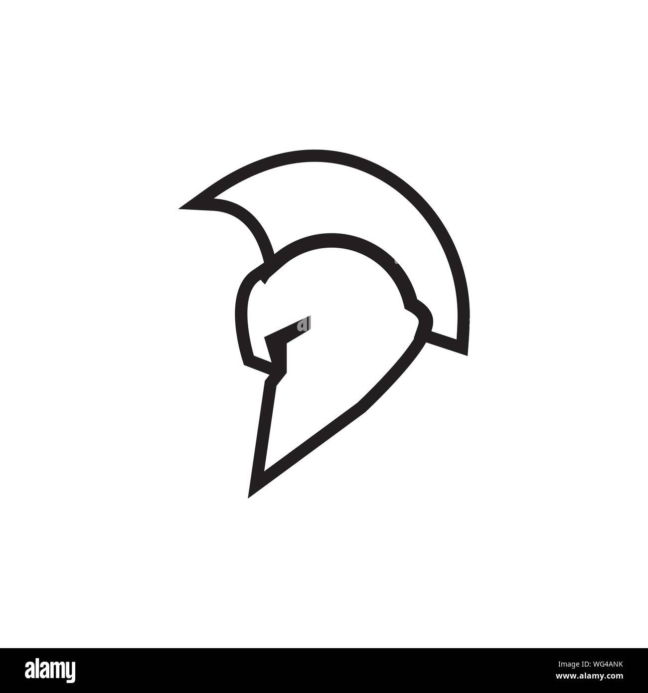 Spartan helmet graphic design template vector isolated Stock Vector ...