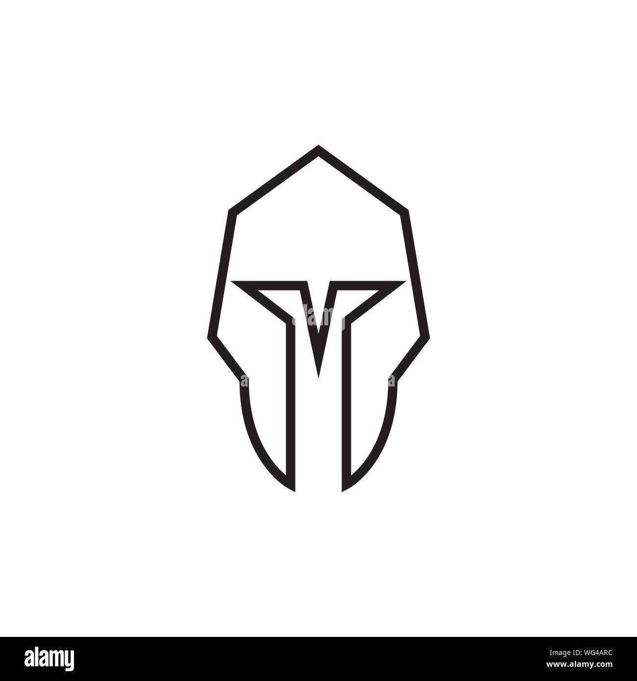 Spartan helmet graphic design template vector isolated Stock Vector ...